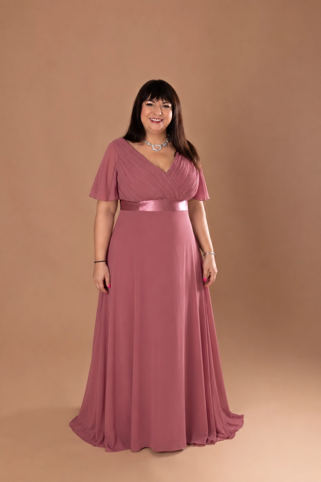 HANNAH, PLUS SIZE Alkalmi Maxi Ruha, MÁLYVA 46-54-es méretig!