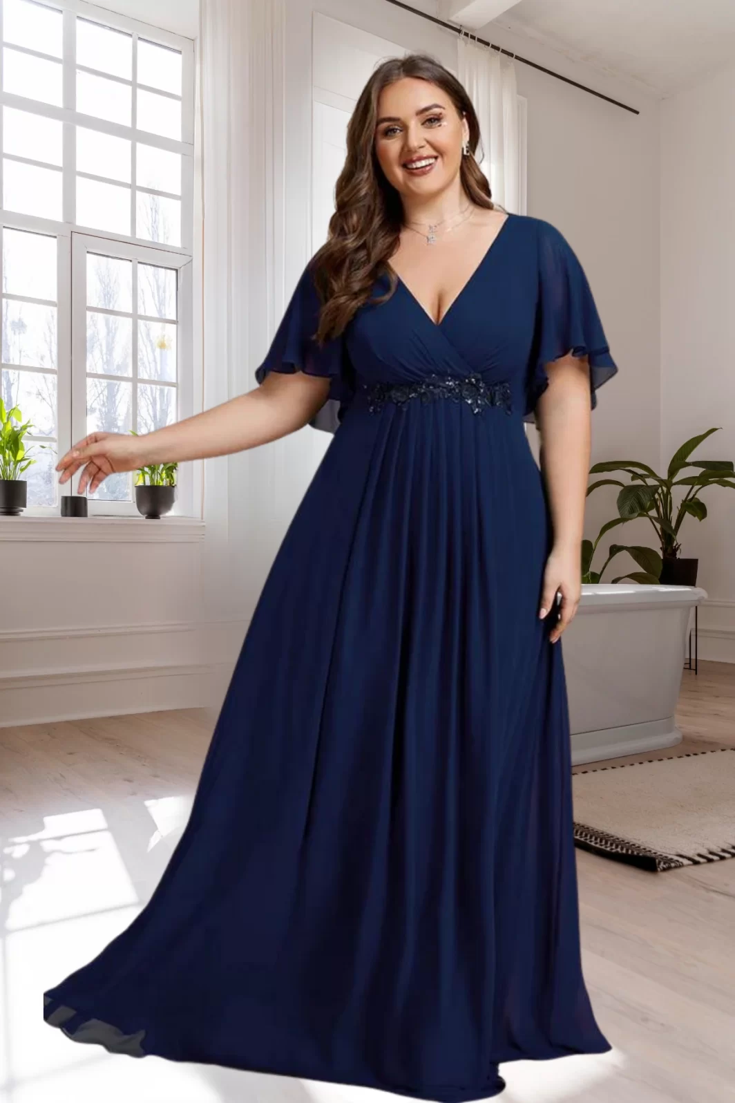 NORAH, Pillangó Alkalmi Maxi Ruha NAVY