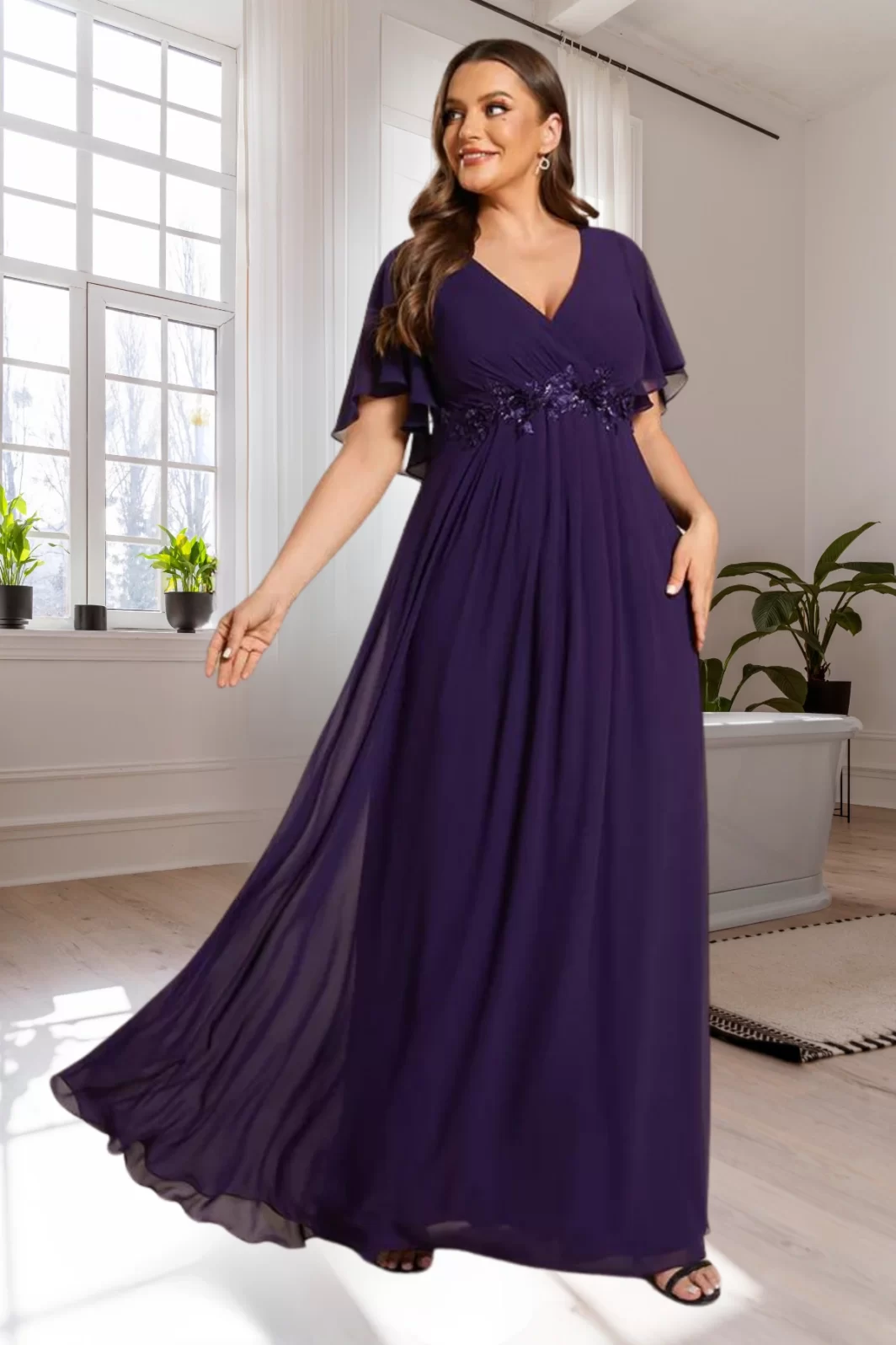 NORAH, Pillangó Alkalmi Maxi Ruha LILA