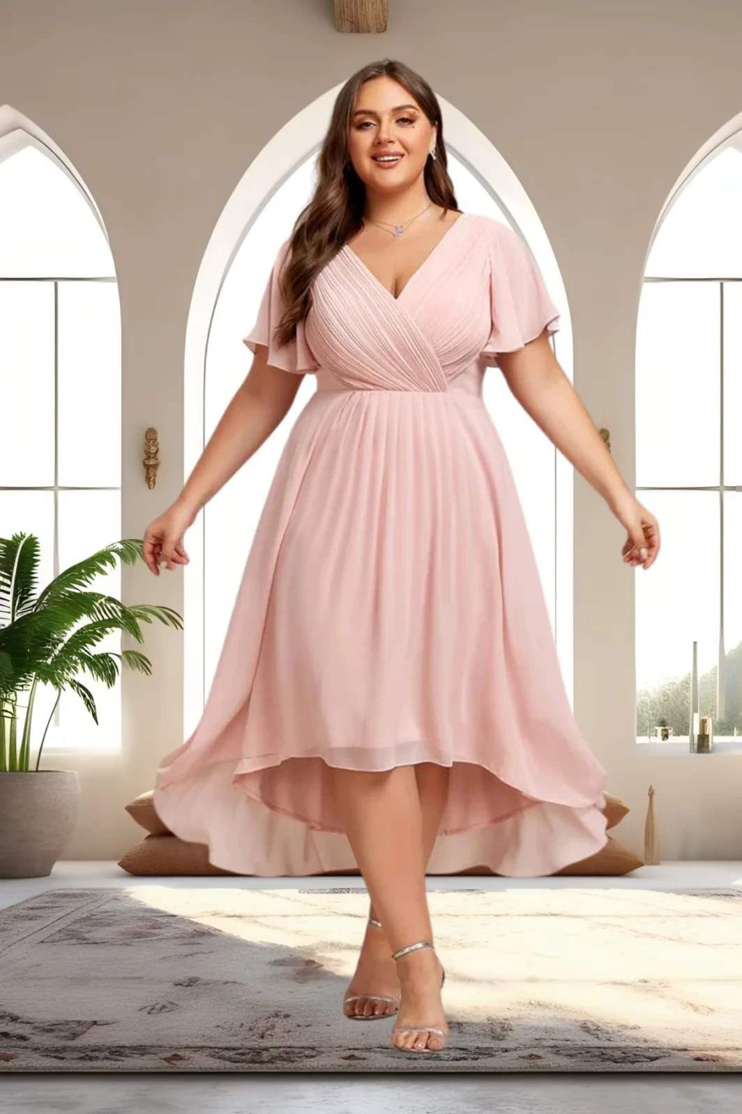 ELLE, Plus Size Koktélruha, PINK
