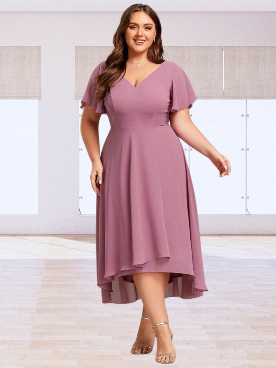 ALLEGRA, Plus Size Koktélruha, ORCHIDEA