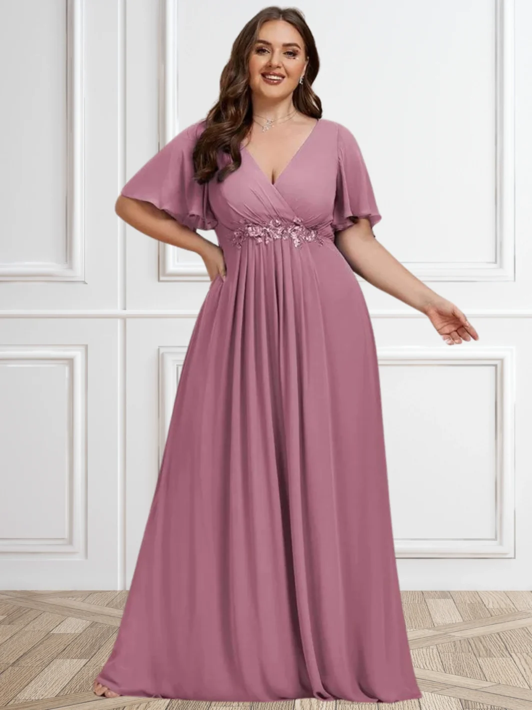 NORAH, Pillangó Alkalmi Maxi Ruha ORCHIDEA