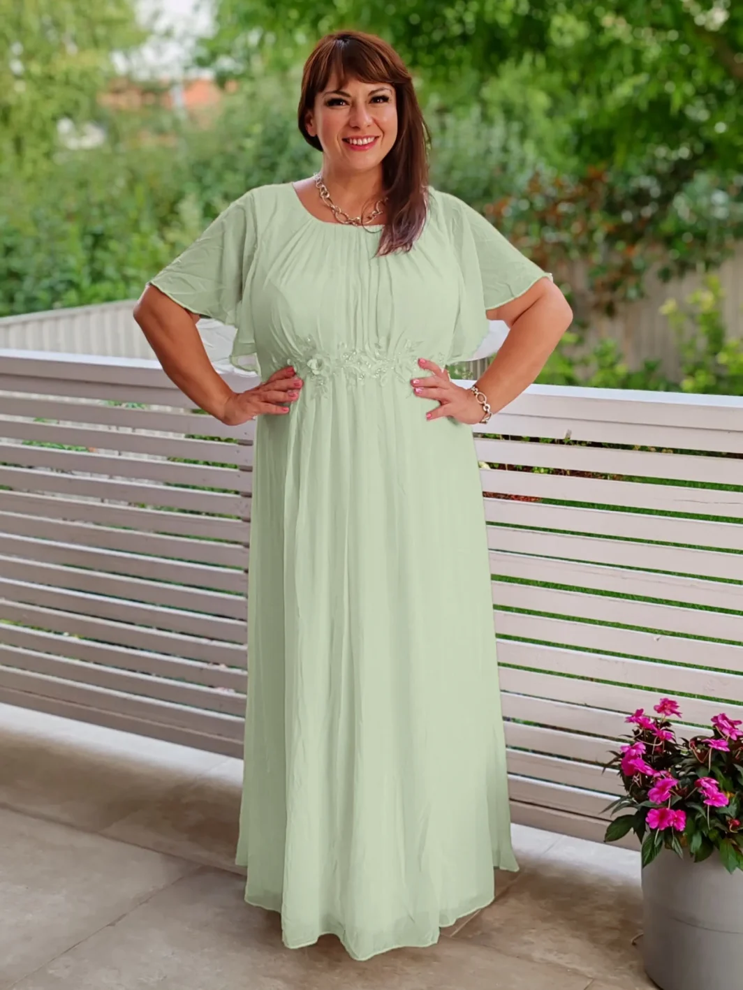 ARLENE, Molett estélyi ruha mentazöld