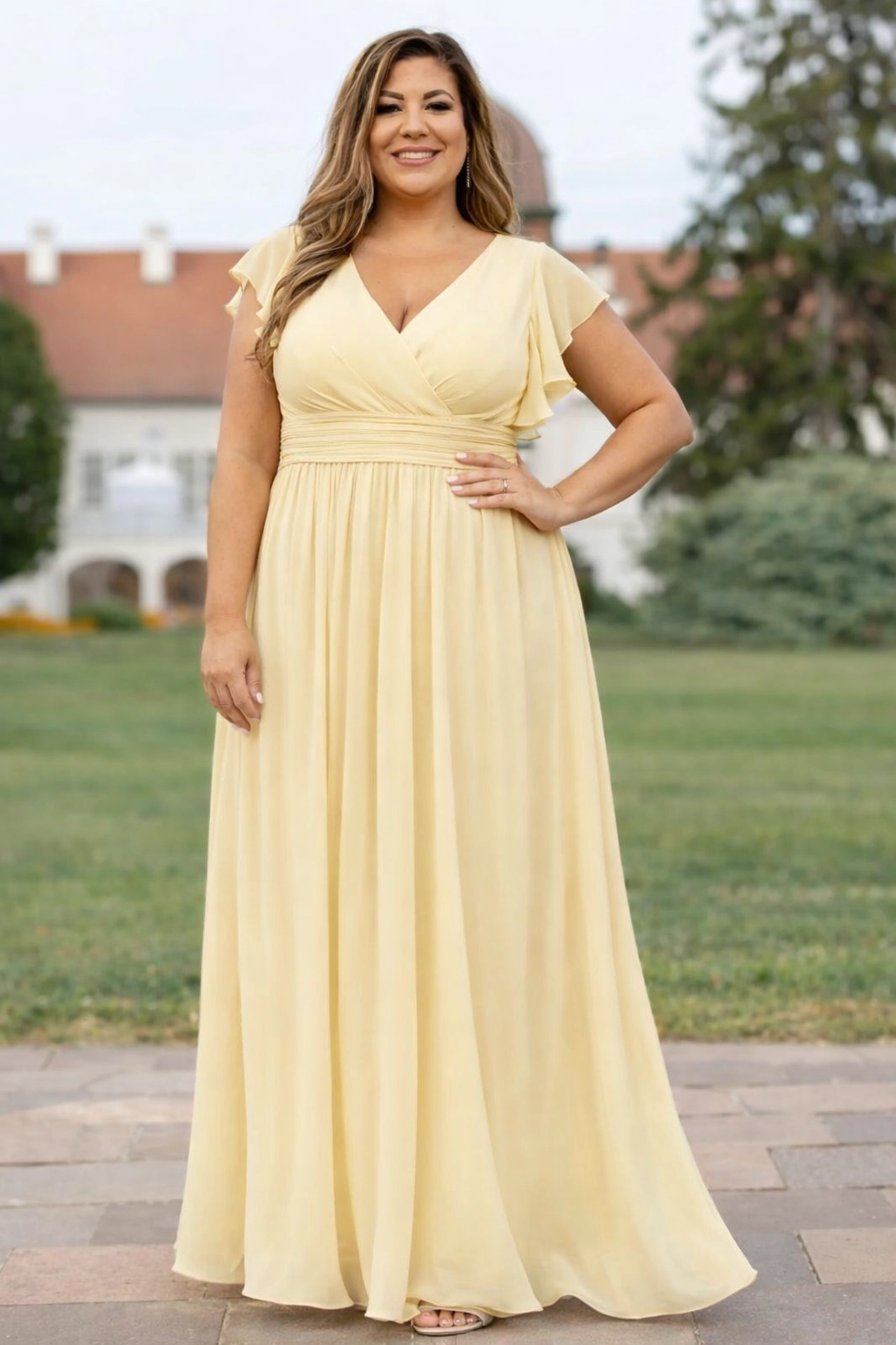 CELESTE, MOLETT Alkalmi Maxi Ruha CITROM