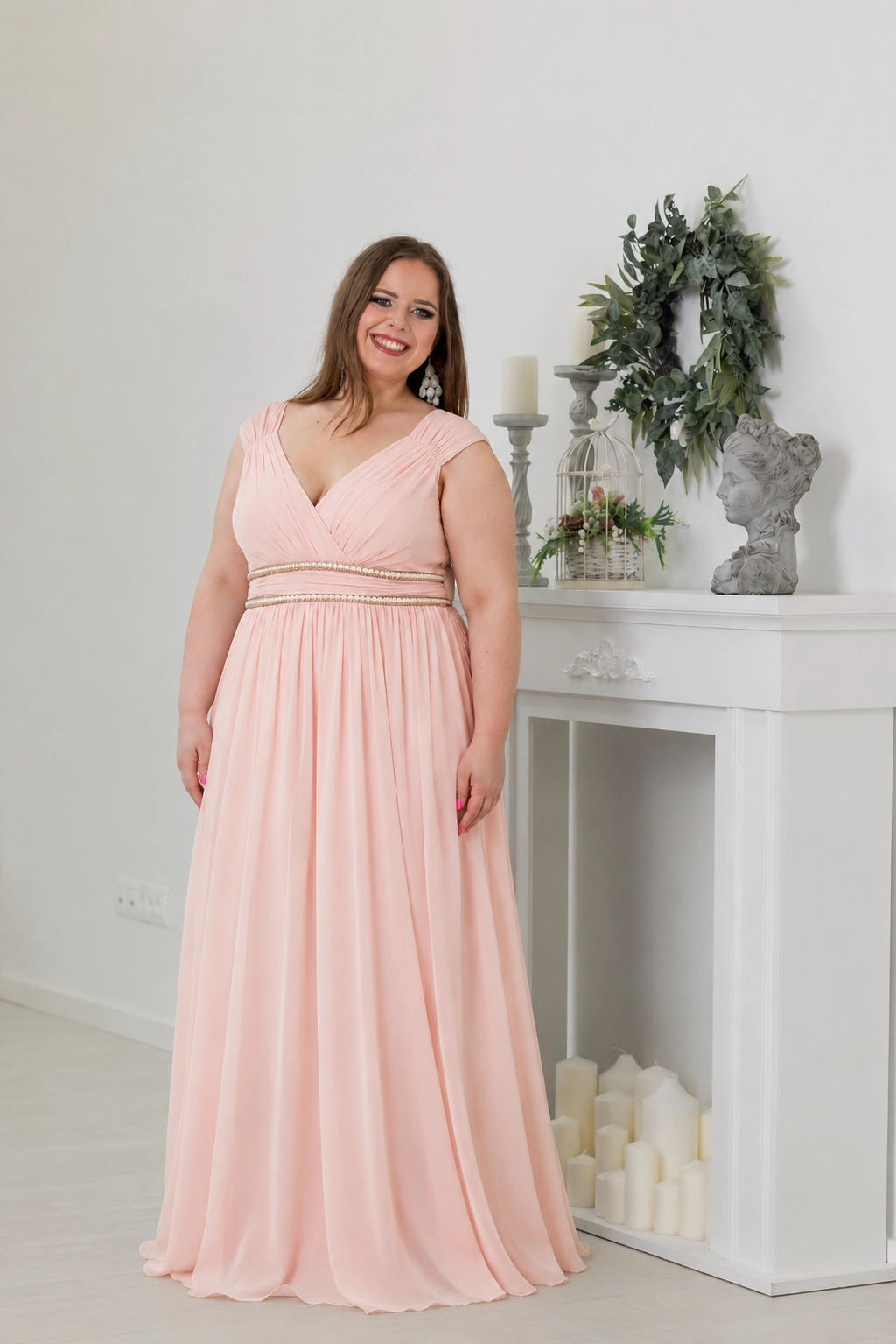 FELÍCIA Elegáns Maxi Ruha, PINK 38-as méret KÉSZLETEN